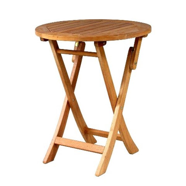 International Caravan Royal Tahiti Outdoor 36 in. Bar Height Round Folding Table - TT-RT-030