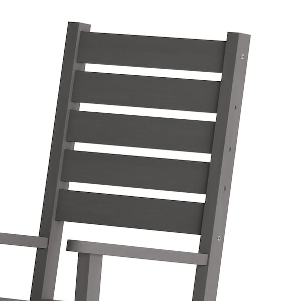 Flash Furniture Gray All-Weather Classic Outdoor Rocking Chair - LE-HMP-2002-110-GY-GG