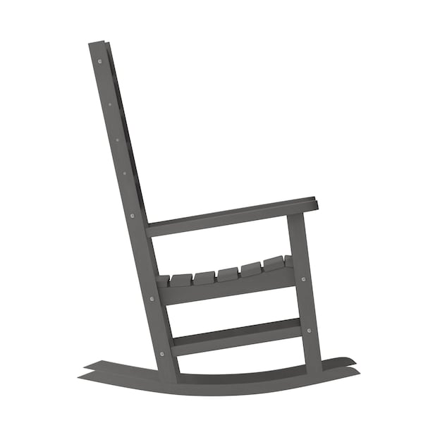 Flash Furniture Gray All-Weather Classic Outdoor Rocking Chair - LE-HMP-2002-110-GY-GG