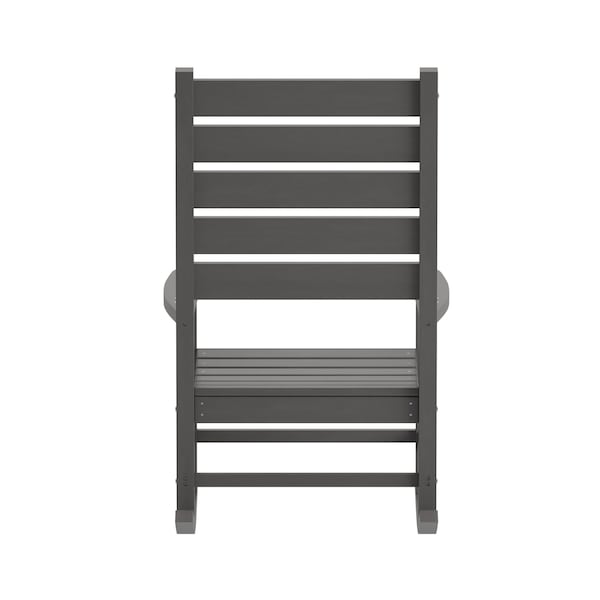 Flash Furniture Gray All-Weather Classic Outdoor Rocking Chair - LE-HMP-2002-110-GY-GG