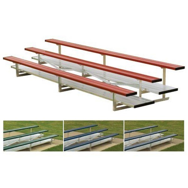 Powerhouse 4 Row 21 ft. Powder Coated Bleachers - Green - PO3200585