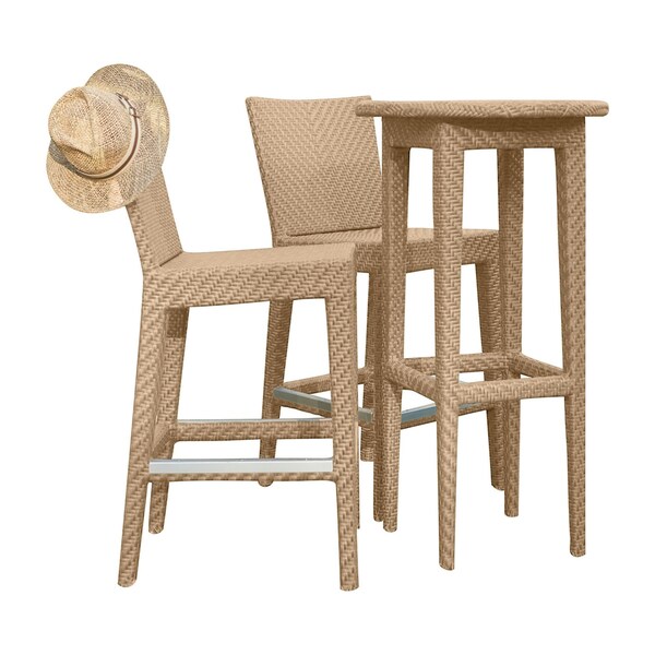 Panama Jack Outdoor Panama Jack Austin 3-Piece Round Pub Table Set - PJO-3801-NAT-3PP