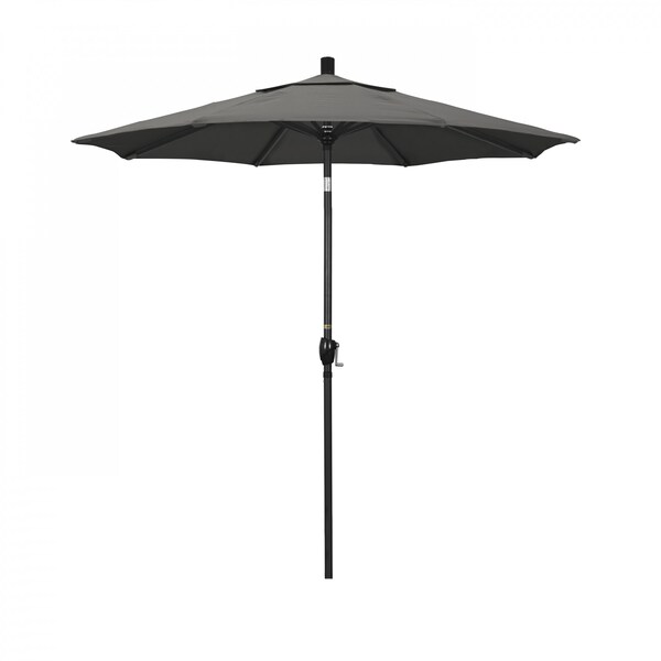 California Umbrella Patio Umbrella, Octagon, 95.5" H, Sunbrella Fabric, Charcoal - 194061031162
