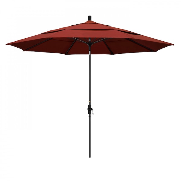 California Umbrella Patio Umbrella, Octagon, 109.5" H, Sunbrella Fabric, Terracotta - 194061022443