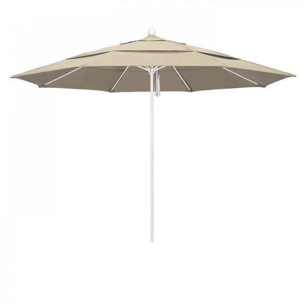 California Umbrella Patio Umbrella, Octagon, 107" H, Sunbrella Fabric, Beige - 194061001899