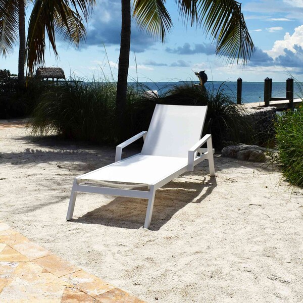 Panama Jack Outdoor Panama Jack Mykonos Sling Chaise Lounger - PJO-2401-WHT-CL