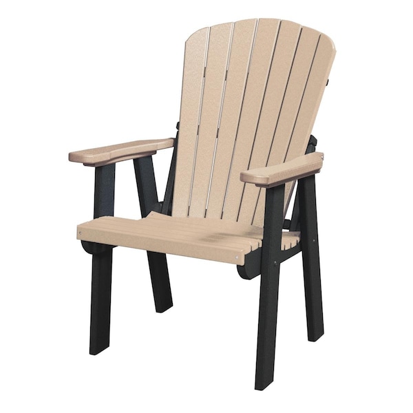 Invernaculo Os Home & Office Model Fan Back Weatherwood Chair with Black Base, Cedar - IN3320383