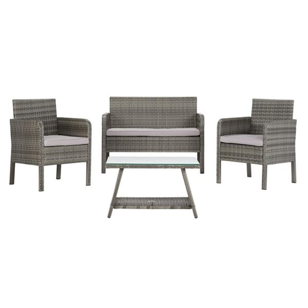 Safavieh Aboka Living Set; Grey & Grey - PAT7505B