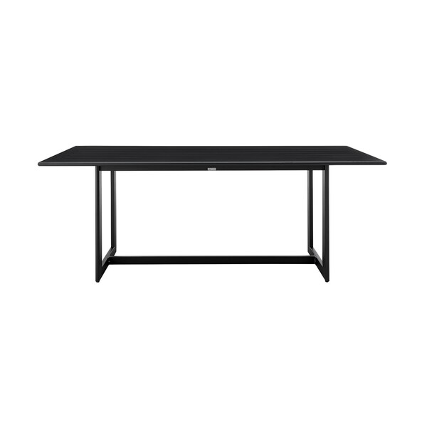 Armen Living Grand Outdoor Patio Dining Table in Aluminum - 840254332706