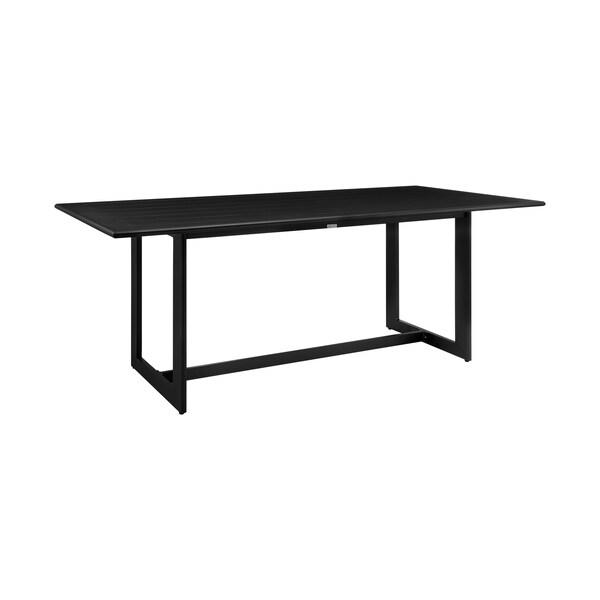 Armen Living Grand Outdoor Patio Dining Table in Aluminum - 840254332706