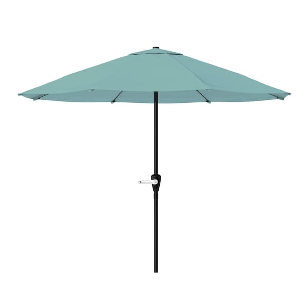 Pure Garden 9-Foot Outdoor Patio Umbrella with Base, Sand - 50-LG1041