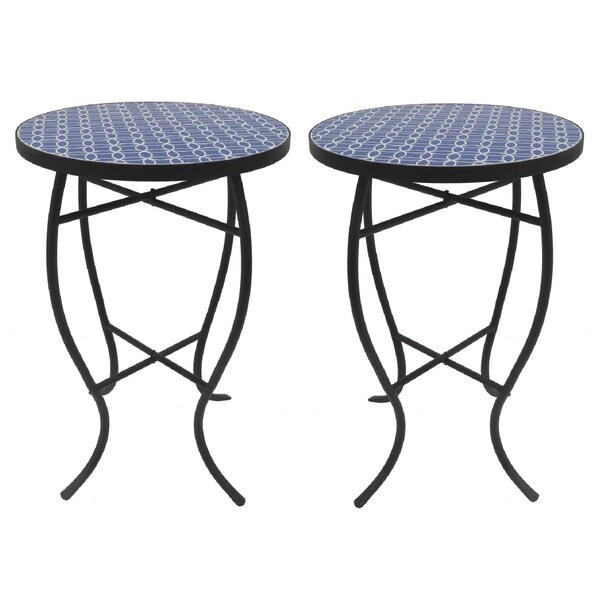Bold Fontier Mosaic Art Collection Alpine Accent Table Set of 2 - BO4246483