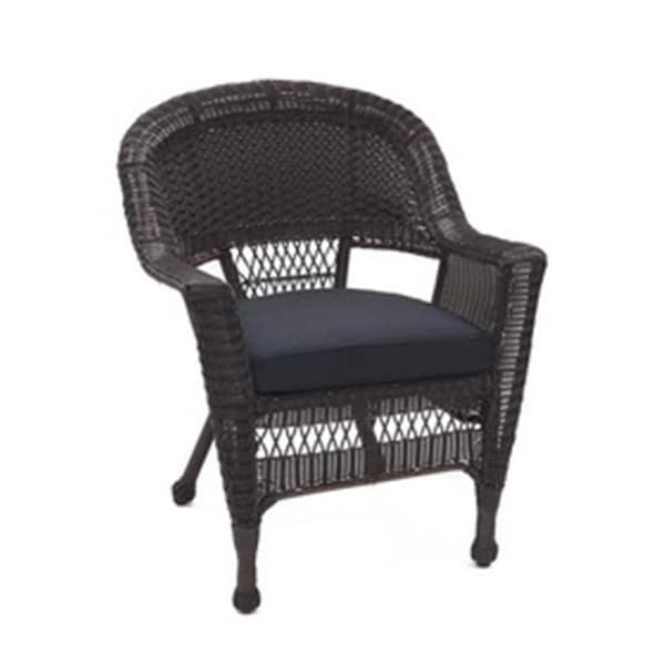 Propation W00201-4-C-FS017-CS Espresso Wicker Chair with Black Cushion, 4PK - PR3003394