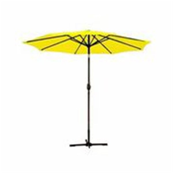 Propation 9 Ft. Aluminum Patio Market Umbrella Tilt with Crank - Yellow Fabric & Bronze Pole - PR2593372