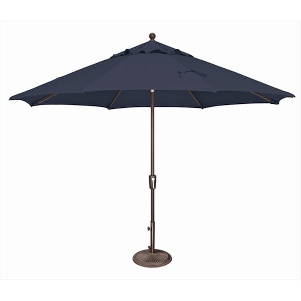 Simplyshade SimplyShade 11 ft. Catalina Octagon Push Button Tilt Market Umbrella  Navy - SSUM92-1100-A5439