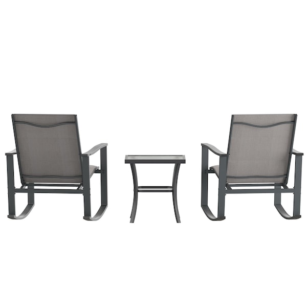 Flash Furniture Gray 3-Piece Rocking Chair and Side Table Set - FV-FSC-2315-GRY-GG