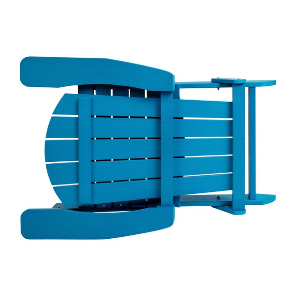 Flash Furniture All-Weather Folding Adirondack Chair in Blue - JJ-C14505-BLU-GG