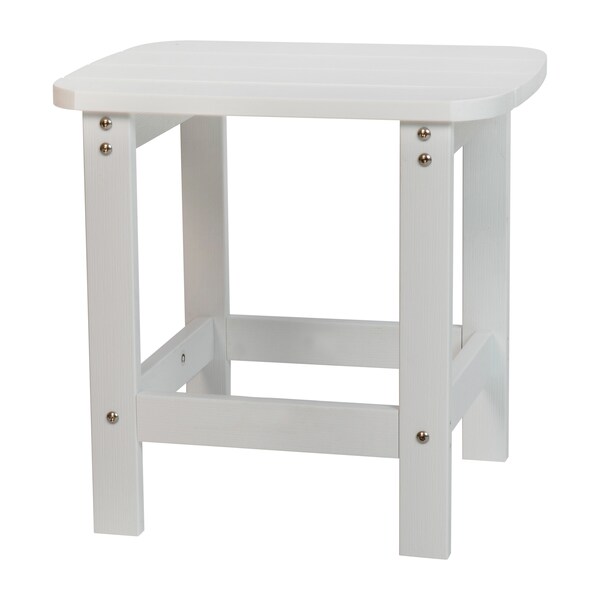 Flash Furniture White Adirondack Rockers & 1 Side Table, PK 4 - JJ-C14705-4-T14001-WH-GG