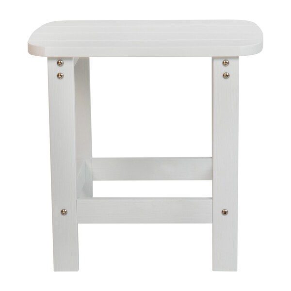 Flash Furniture White Adirondack Rockers & 1 Side Table, PK 4 - JJ-C14705-4-T14001-WH-GG