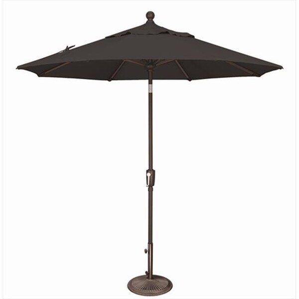 Simplyshade SimplyShade 7.5 ft. Octagon Push Button Tilt Market Umbrella  Black - SSUM92-7500-D2408