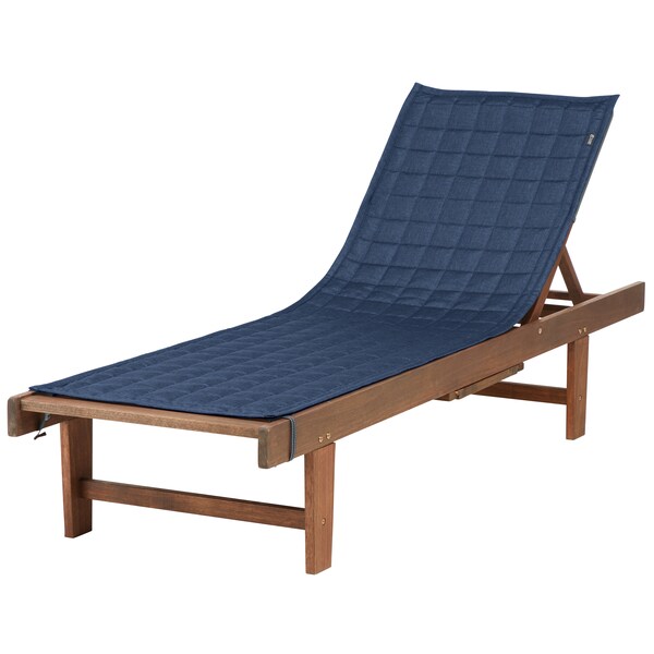 Classic Accessories Montlake Heather Indigo Patio Chaise Slipcover, Heather Indigo, 80"x26" - 56-021-055501-RT