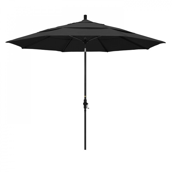 California Umbrella Patio Umbrella, Octagon, 109.5" H, Pacifica Fabric, Black - 194061022856
