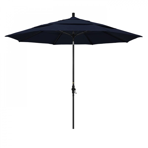California Umbrella Patio Umbrella, Octagon, 109.5" H, Pacifica Fabric, Navy Blue - 194061022948