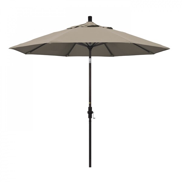 California Umbrella Patio Umbrella, Octagon, 102.38" H, Pacifica Fabric, Taupe - 194061017845