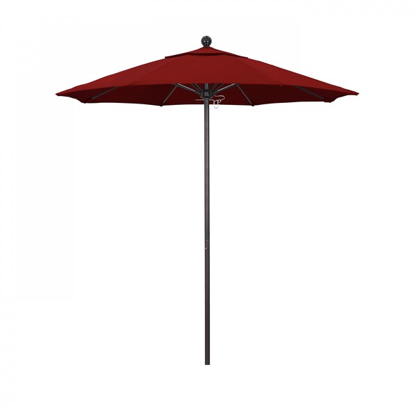 California Umbrella Patio Umbrella, Octagon, 96" H, Pacifica Fabric, Red - 194061004265