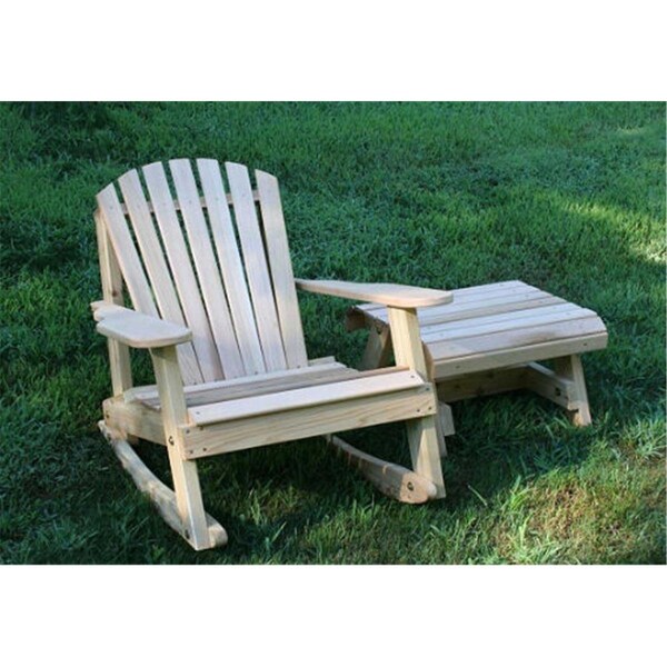Gardencare Cedar American Forest Adirondack Rocker and Side Table Set - Natural - GA2829739