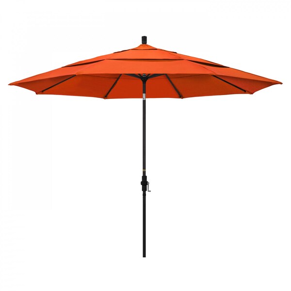 California Umbrella Patio Umbrella, Octagon, 110.5" H, Sunbrella Fabric, Melon - 194061015407