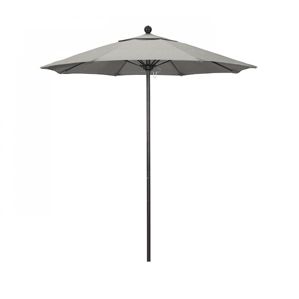 California Umbrella Patio Umbrella, Octagon, 96" H, Sunbrella Fabric, Granite - 194061003664