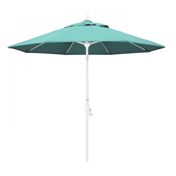 California Umbrella Patio Umbrella, Octagon, 101" H, Sunbrella Fabric, Aruba - 194061026731