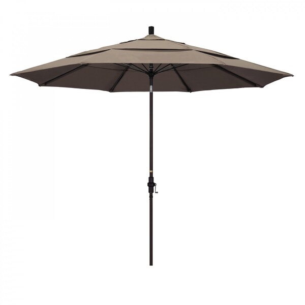 California Umbrella Patio Umbrella, Octagon, 109.5" H, Sunbrella Fabric, Taupe - 194061020807