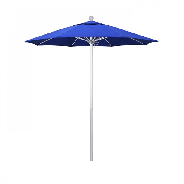 California Umbrella Patio Umbrella, Octagon, 96" H, Sunbrella Fabric, Pacific Blue - 194061002797