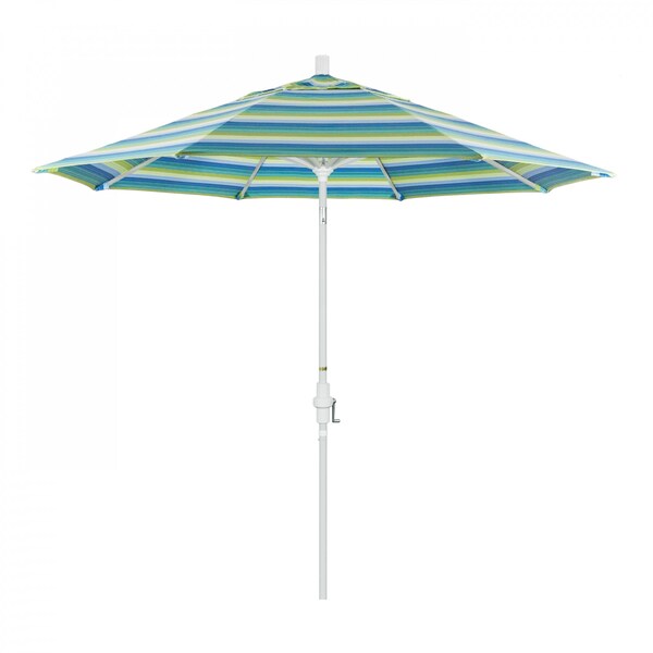 California Umbrella Patio Umbrella, Octagon, 102.38" H, Sunbrella Fabric, Seville Seaside - 194061018248