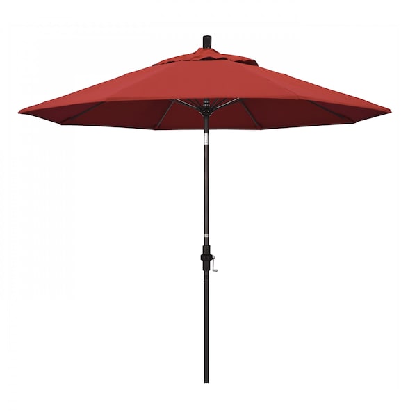 California Umbrella Patio Umbrella, Octagon, 101" H, Sunbrella Fabric, Jockey Red - 194061025727
