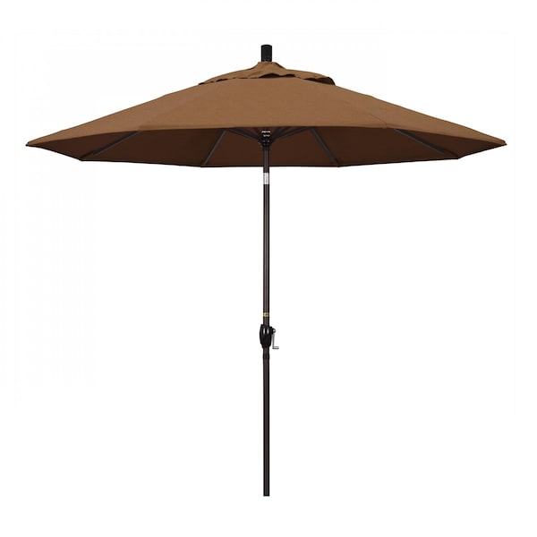 California Umbrella Patio Umbrella, Octagon, 101" H, Sunbrella Fabric, Teak - 194061033159