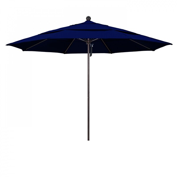 California Umbrella Patio Umbrella, Octagon, 107" H, Sunbrella Fabric, True Blue - 194061001196