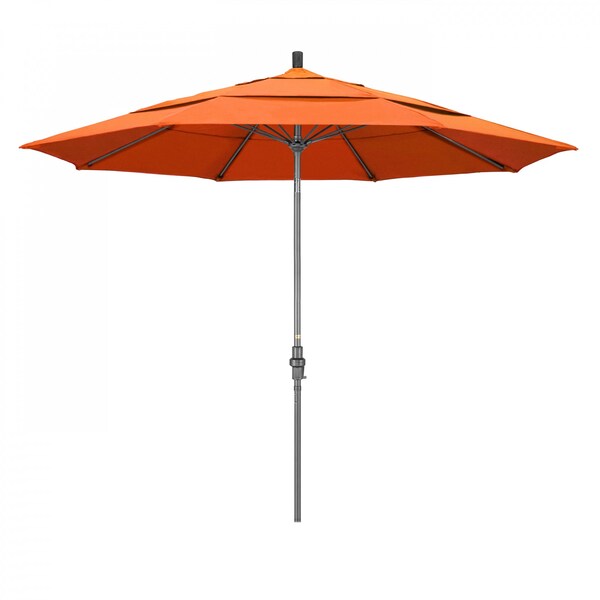 California Umbrella Patio Umbrella, Octagon, 109.5" H, Sunbrella Fabric, Tangerine - 194061019788