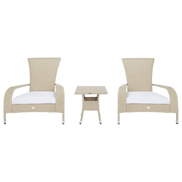 Safavieh Edna Lounge Set, Beige & White - 3 Piece - PAT7719B