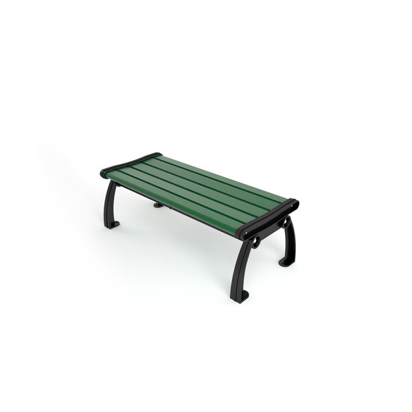 Frog Furnishings Green 4' Heritage Backless Bench with Black Frame - PB 4GREBFHERBAC
