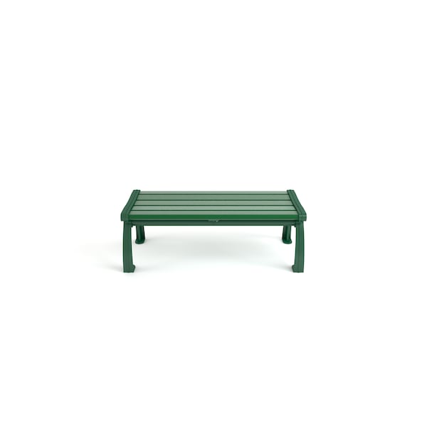 Frog Furnishings Green 4' Heritage Backless Bench with Black Frame - PB 4GREBFHERBAC