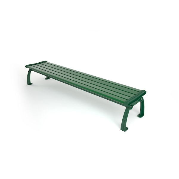 Frog Furnishings Green 8' Heritage Backless Bench with Green Frame - PB 8GREGFHERBAC