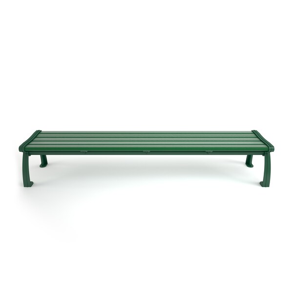 Frog Furnishings Green 8' Heritage Backless Bench with Green Frame - PB 8GREGFHERBAC
