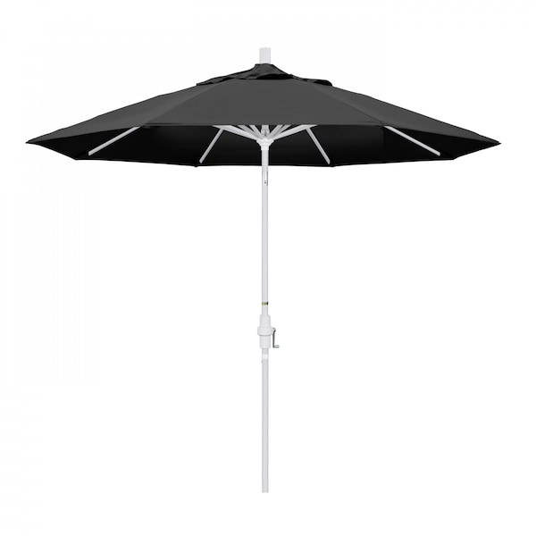 California Umbrella Patio Umbrella, Octagon, 102.38" H, Olefin Fabric, Black - 194061018439