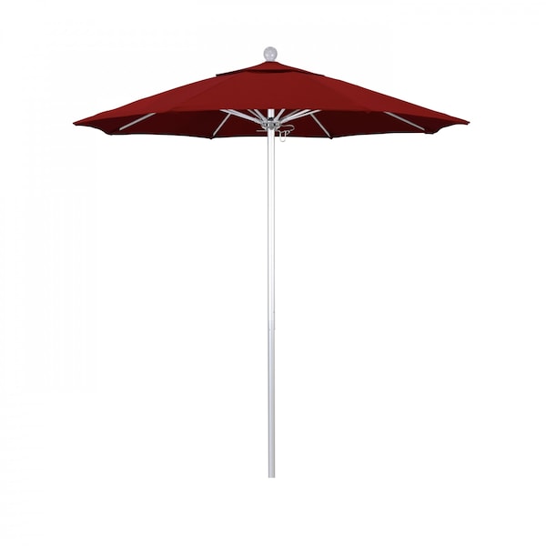 California Umbrella Patio Umbrella, Octagon, 96" H, Pacifica Fabric, Red - 194061003404