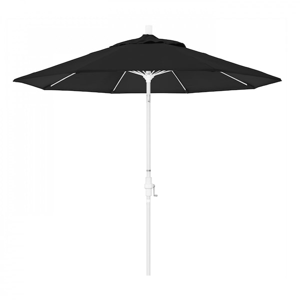 California Umbrella Patio Umbrella, Octagon, 101" H, Sunbrella Fabric, Black - 194061026687