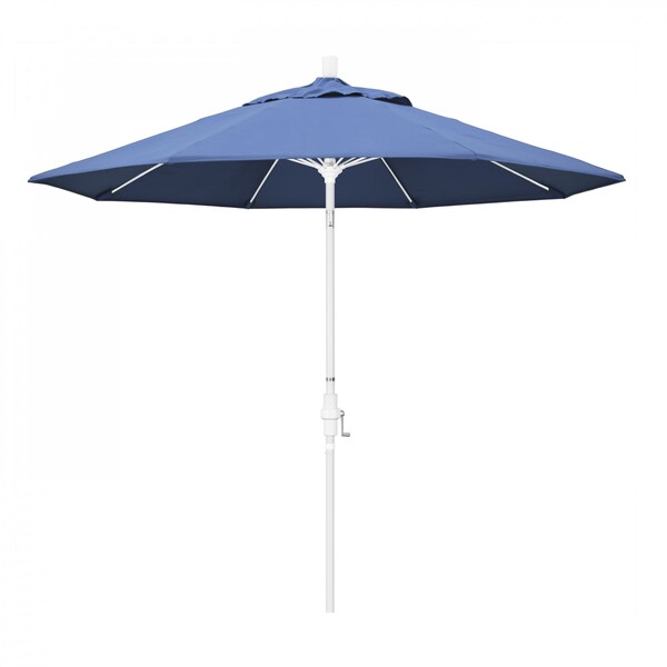 California Umbrella Patio Umbrella, Octagon, 101" H, Olefin Fabric, Frost Blue - 194061027097
