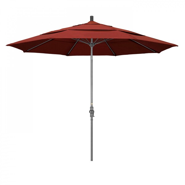 California Umbrella Patio Umbrella, Octagon, 109.5" H, Sunbrella Fabric, Terracotta - 194061019924